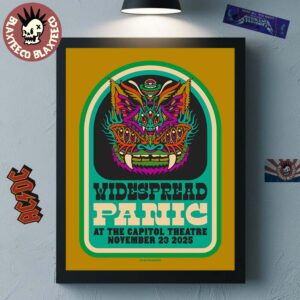 Widespread Panic Port Chester New York 2025 Night 3 Event Poster At The Capitol Theatre On November 23 2025 Poster Canvas