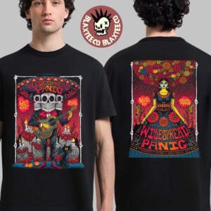 Widespread Panic Savannah Georgia 2025 Merch Event Poster At Enmarket Arena On October 31 And November 1 2025 Day Of The Death Art Two Sided T-Shirt