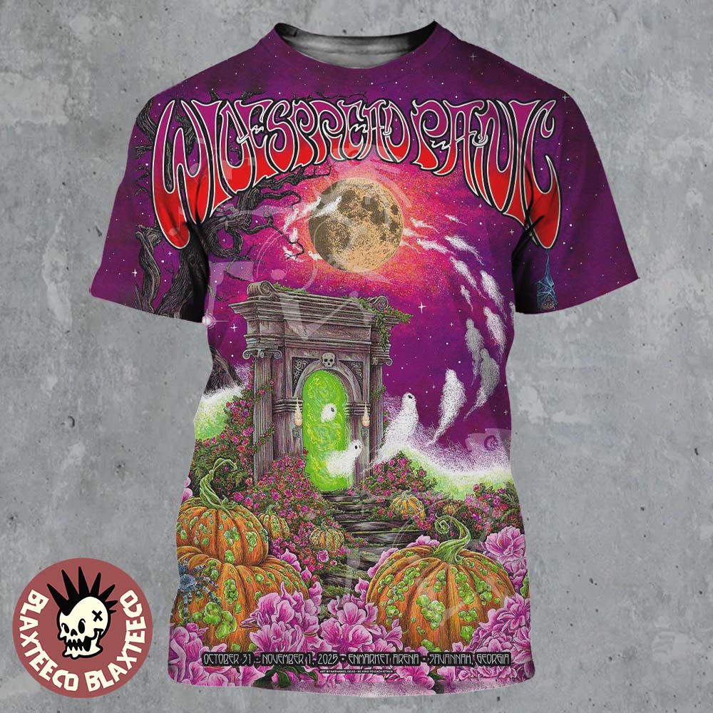 Widespread Panic Savannah Georgia 2025 Merch Event Poster At Enmarket Arena On October 31 And November 1 2025 Halloween Run All Over Print Shirt Widespread Panic Savannah Georgia 2025 Merch Event Poster At Enmarket Arena On October 31 And November 1 2025 Halloween Run All Over Print Shirt