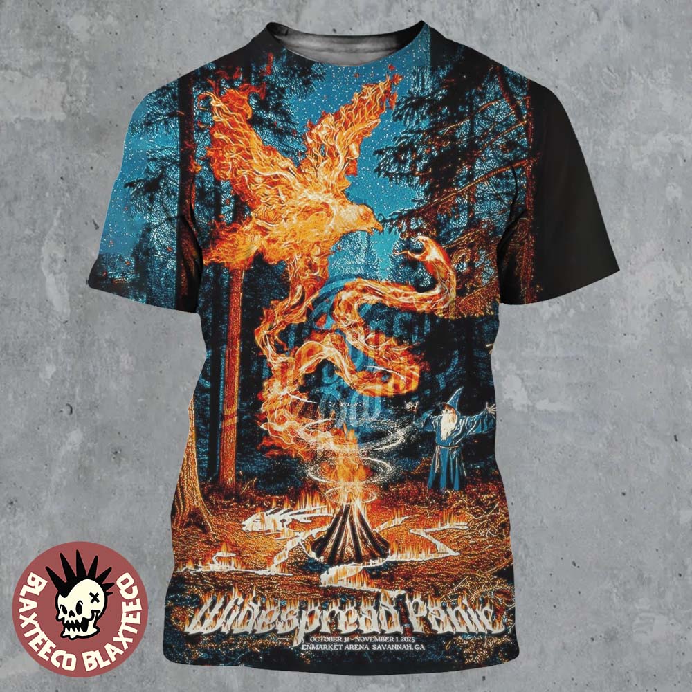 Widespread Panic Savannah Georgia 2025 Merch Mini Poster At Enmarket Arena On October 31 And November 1 2025 All Over Print Shirt