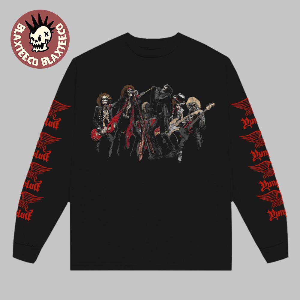 Yungblud X Aerosmith One More Time Illustrated Skeleton Long Sleeve Yungblud X Aerosmith One More Time Illustrated Skeleton Long Sleeve