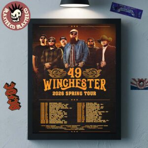 49 Winchester 2026 Spring Tour North American City Dates Home Decor Poster Canvas