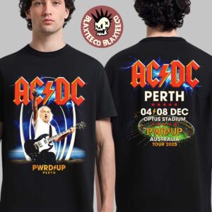 ACDC Perth Australia 2025 Event Tee PWR Up Tour At Optus Stadium On December 4 2025 Two Sided T-Shirt