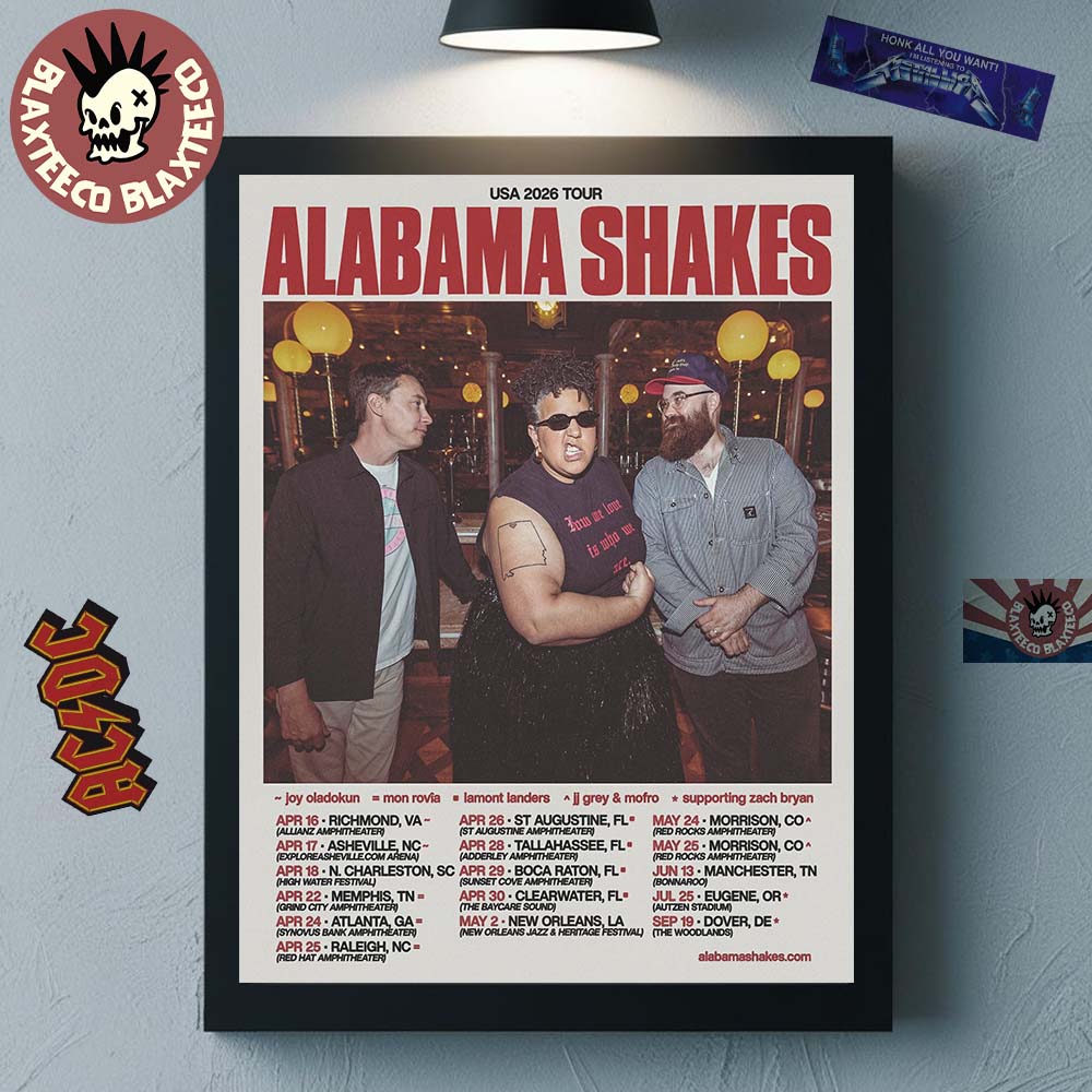 Alabama Shakes USA 2026 Spring Tour Schedule Dates Home Decor Poster Canvas Alabama Shakes USA 2026 Spring Tour Schedule Dates Home Decor Poster Canvas
