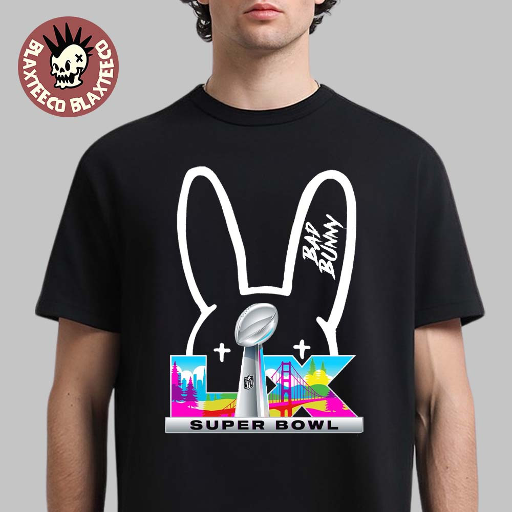 Bad Bunny X NFL Super Bowl LIX Collab Logo Unisex T-Shirt Bad Bunny X NFL Super Bowl LIX Collab Logo Unisex T-Shirt