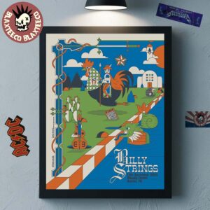 Billy Strings Austin Texas 2025 Night 1 Poster At Moody Center On December 13 2025 Home Decor Poster Canvas