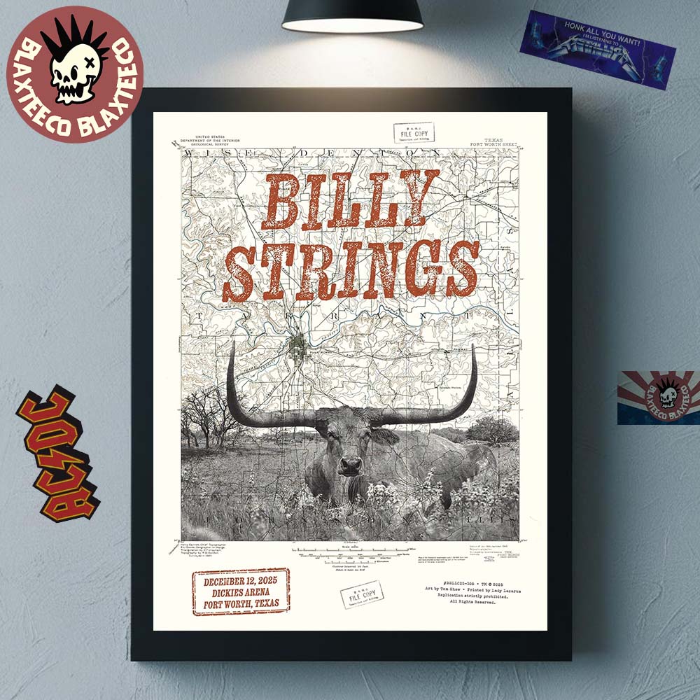 Billy Strings Fort Worth Texas 2025 Event Poster At Dickies Arena On December 12 2025 Home Decor Poster Canvas Billy Strings Fort Worth Texas 2025 Event Poster At Dickies Arena On December 12 2025 Home Decor Poster Canvas