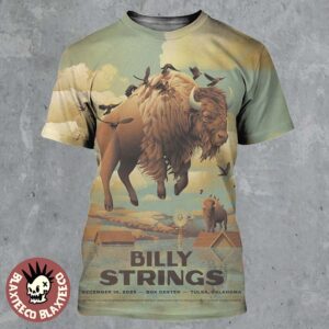 Billy Strings Tulsa Oklahoma 2025 Event Poster At Bok Center On December 10 2025 The Flying Bison Art All Over Print Shirt