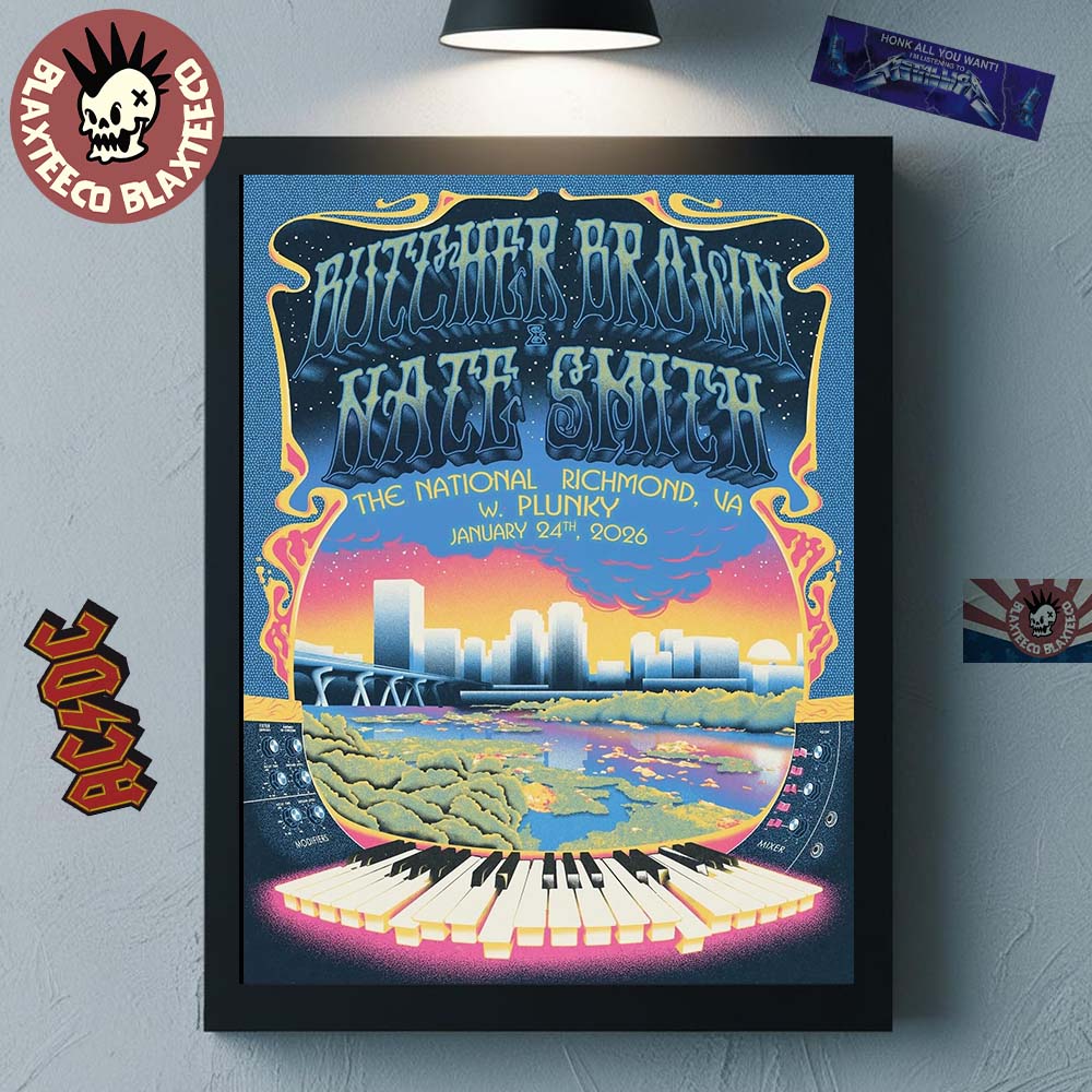 Butcher Brown And Nate Smith Richmond Virginia 2026 Event Poster At The National On January 24 2026 Home Decor Poster Canvas Butcher Brown And Nate Smith Richmond Virginia 2026 Event Poster At The National On January 24 2026 Home Decor Poster Canvas