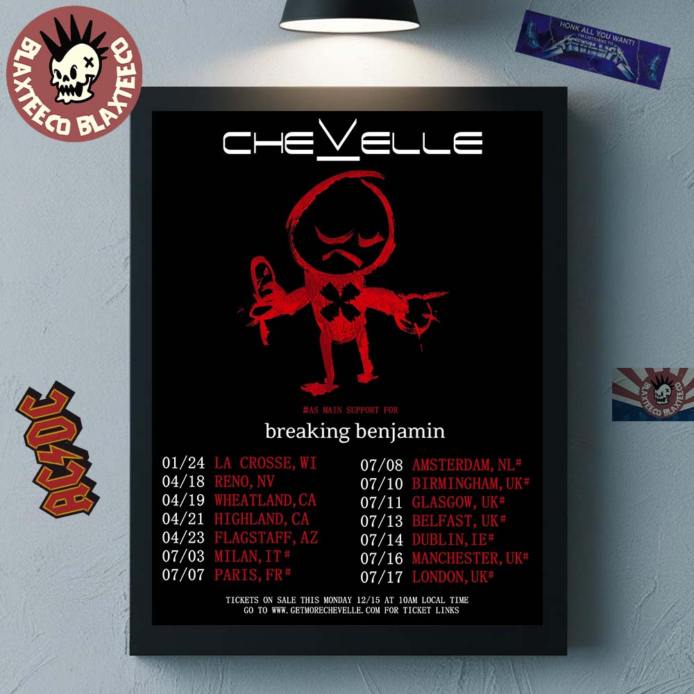 Chevelle World Tour 2026 Schedule Dates Home Decor Poster Canvas Chevelle World Tour 2026 Schedule Dates Home Decor Poster Canvas