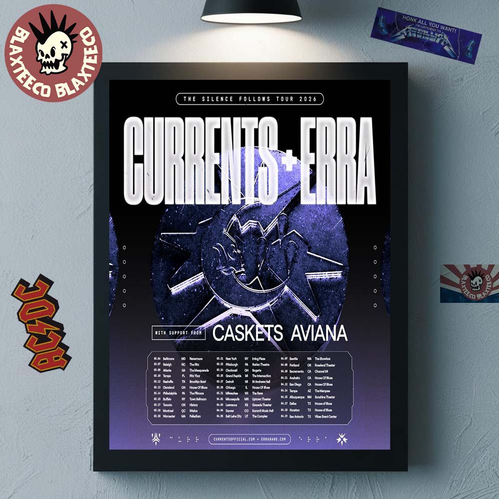 Currents And Erra The Silence Follows Tour 2026 Spring Tour Schedule Dates Home Decor Poster Canvas Currents And Erra The Silence Follows Tour 2026 Spring Tour Schedule Dates Home Decor Poster Canvas