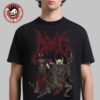 Blink 182 Happy Holidays 2025 Merry Xmas Rabbit Riding Velociraptor T-Shirt