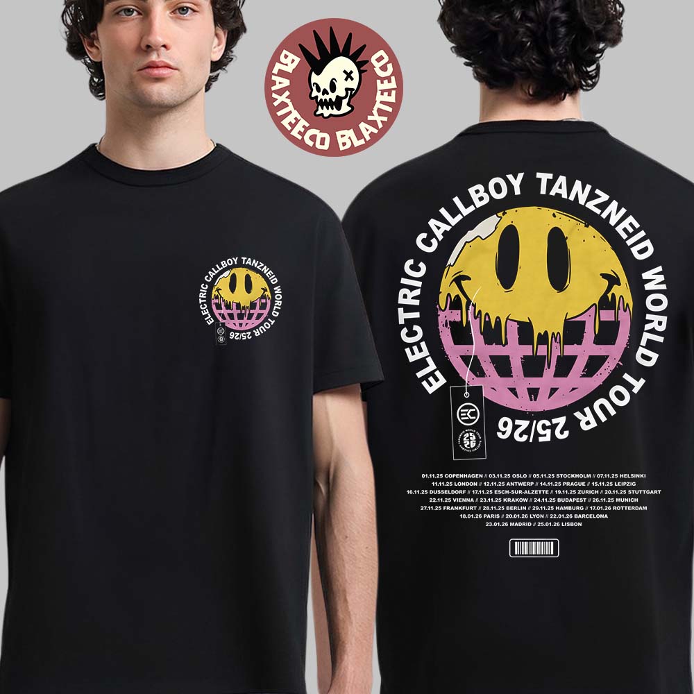 Electric Callboy Tanzneid World Tour 2025 2026 Globe T-Shirt Electric Callboy Tanzneid World Tour 2025 2026 Globe T-Shirt