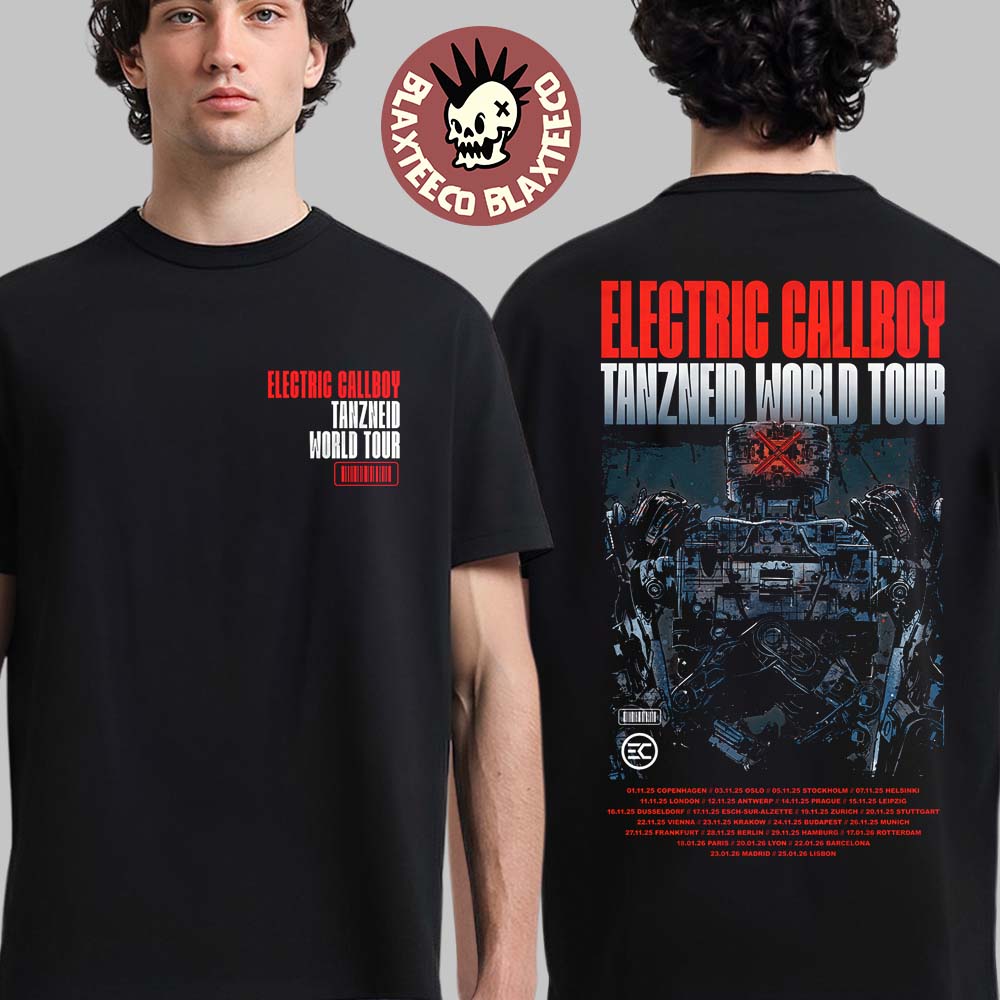 Electric Callboy Tanzneid World Tour 2025 2026 Robot T-Shirt Electric Callboy Tanzneid World Tour 2025 2026 Robot T-Shirt
