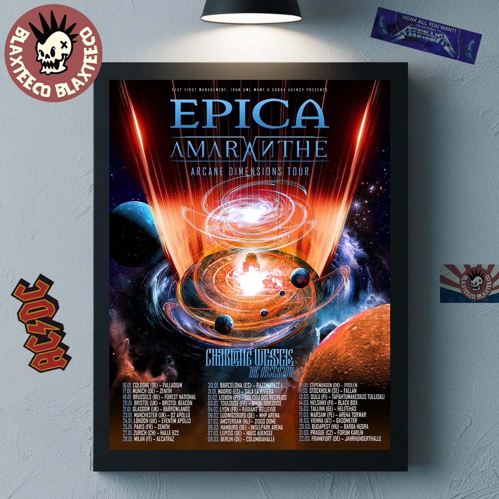 Epica Arcane Dimensions Tour 2026 Europe And UK Schedule Dates Home Decor Poster Canvas Epica Arcane Dimensions Tour 2026 Europe And UK Schedule Dates Home Decor Poster Canvas