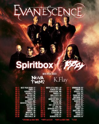 Evanescence World Tour 2026 North American UK And Europe Schedule Dates