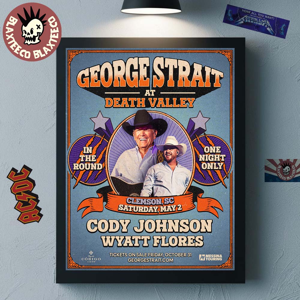 George Strait At Death Valley Stadium Stage 2026 In Clemson South Carolina On May 2 2026 In The Round One Night Only Home Decor Poster Canvas George Strait At Death Valley Stadium Stage 2026 In Clemson South Carolina On May 2 2026 In The Round One Night Only Home Decor Poster Canvas