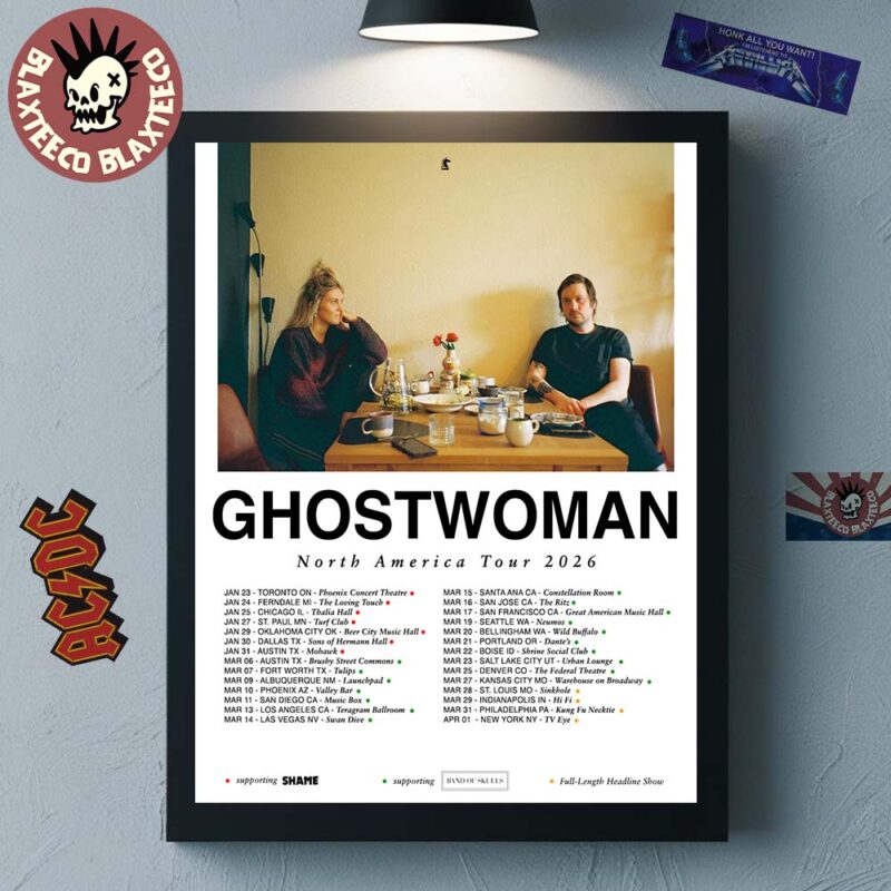 Ghostwoman North America Tour 2026 City Dates Decor Poster Canvas