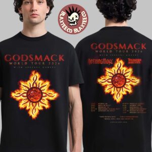 Godsmack World Tour 2026 Europe Schedule Tour Dates Two Sided T-Shirt