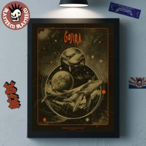 Gojira Nice France 2025 Event Poster At Palais Nikaia On December 8 2025 Home Decor Poster Canvas