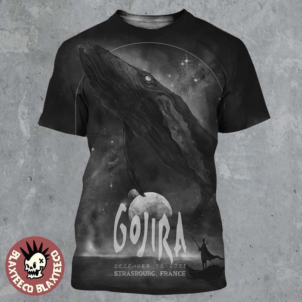 Gojira Strasbourg France 2025 Event Poster At Zenith de Strasbourg Europe On December 12 2025 All Over Print Shirt Gojira Strasbourg France 2025 Event Poster At Zenith de Strasbourg Europe On December 12 2025 All Over Print Shirt