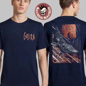Gojira Toulouse France 2025 Venue Poster At Zenith On December 4 2025 Space Whale Art Two Sided T-Shirt