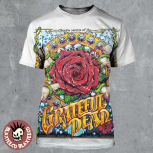 Grateful Dead 60 Years Of The Grateful Dead Grass Valley California 2025 Poster At The Chambers Project On December 6 2025 The Big Rose With Bones Art All Over Print Shirt