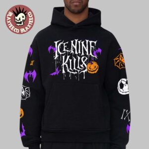 Ice Nine Kills Nightmare On The Ninth Before Christmas 2025 Witches Get Stitches Logo And Symbols Hoodie