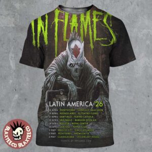 In Flames Latin America 2026 Schedule Dates All Over Print Shirt