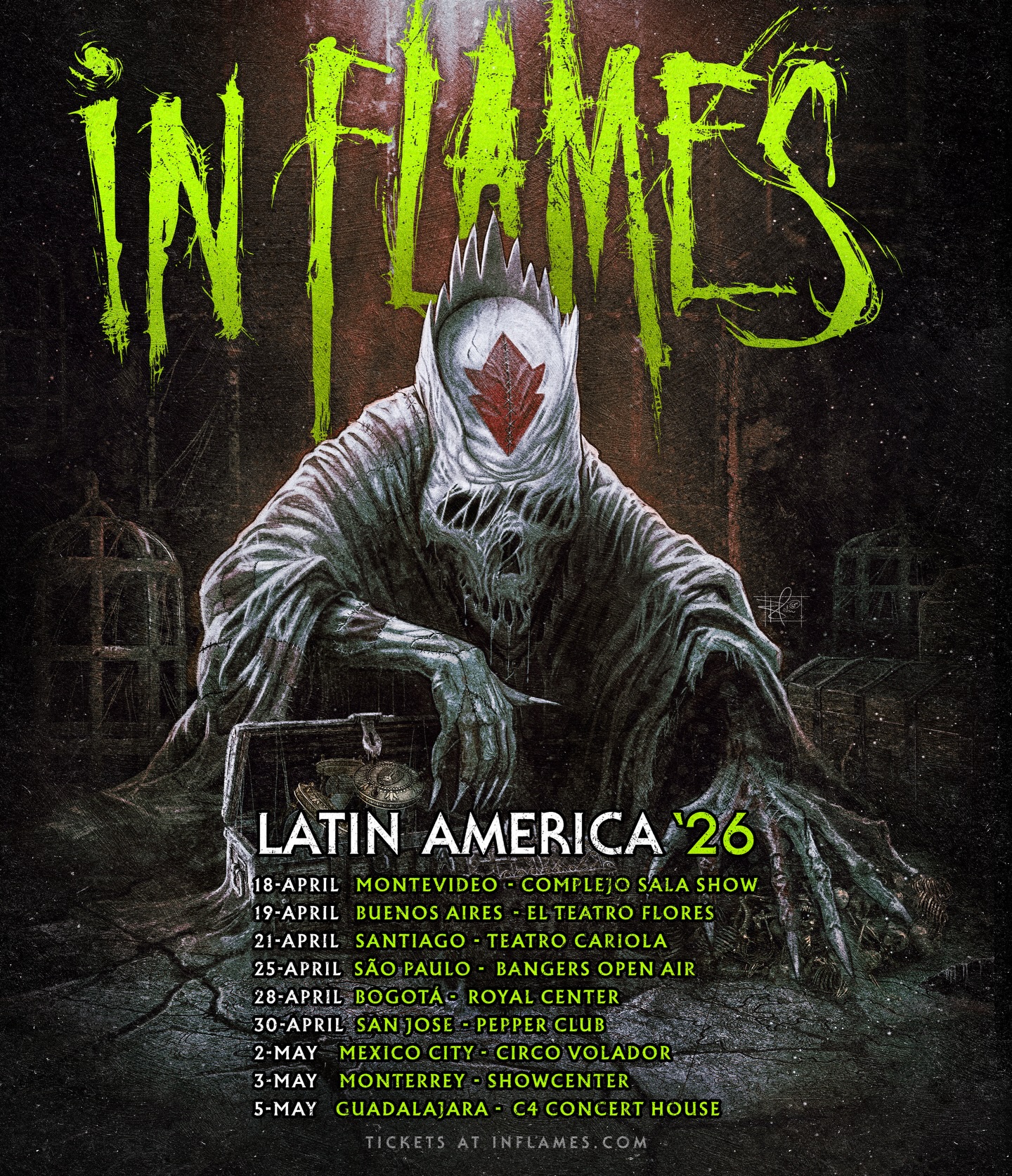 IN FLAMES Announce “Latin America 2026” Tour: Dates, Cities