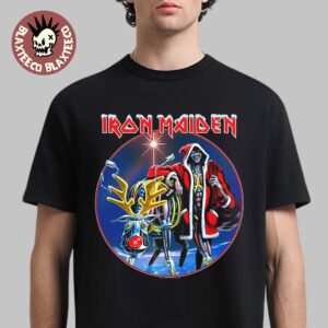 Iron Maiden Xmas Somewhere In Time Santa Eddie Xmas T-Shirt