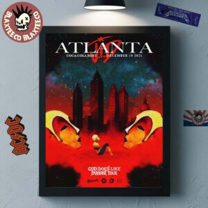 JID Atlanta 2025 Show Poster At Coca Cola Roxy On December 19 2025 God Does Like Paradise Tour Decor Poster Canvas