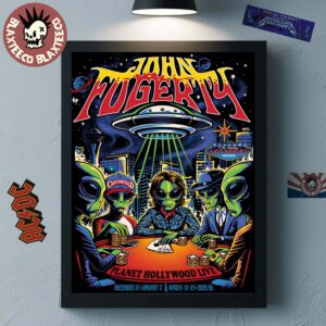 John Fogerty Las Vegas Nevada 2025 2026 Events Poster Planet Hollywood Live On December 31 To January 3 And March 18 To 21 Poster Canvas