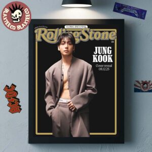 Jung Kook Graces The Cover Of Rolling Stone UK Global Exclusive Cover Reveal December 8 2025 Home Decor Poster Canvas