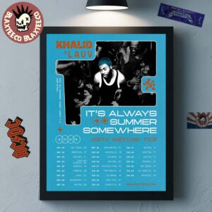 Khalid And Lauv It’s Always Summer Somewhere North American Tour 2026 City Dates Home Decor Poster Canvas