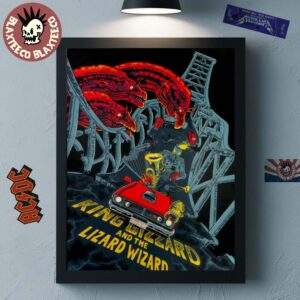 King Gizzard And The Lizard Wizard Brisbane Australia 2025 Event Poster At Princess Theatre On December 9 And 10 2025 Home Decor Poster Canvas