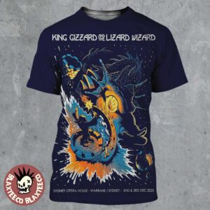King Gizzard And The Lizard Wizard Warrane Sydney Australia 2025 Event Poster For At Sydney Opera House On 2 And 3 December 2025 All Over Print Shirt