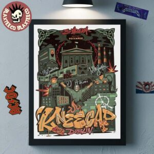 Kneecap Dublin Ireland 2025 Event Poster At 3 Arena On December 16 17 2025 Signed Poster Canvas For Home Decor