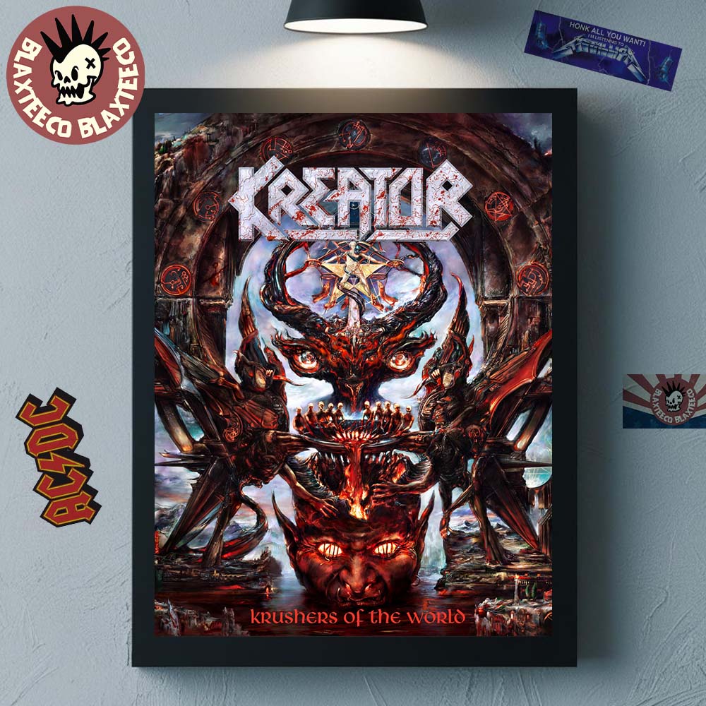 Kreator Krushers Of The World Merch Album Cover Home Decor Poster Canvas Kreator Krushers Of The World Merch Album Cover Home Decor Poster Canvas