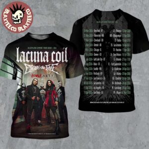 Lacuna Coil Sleepless Empire Tour 2026 North America Schedule Dates Two Sided All Over Print Shirt