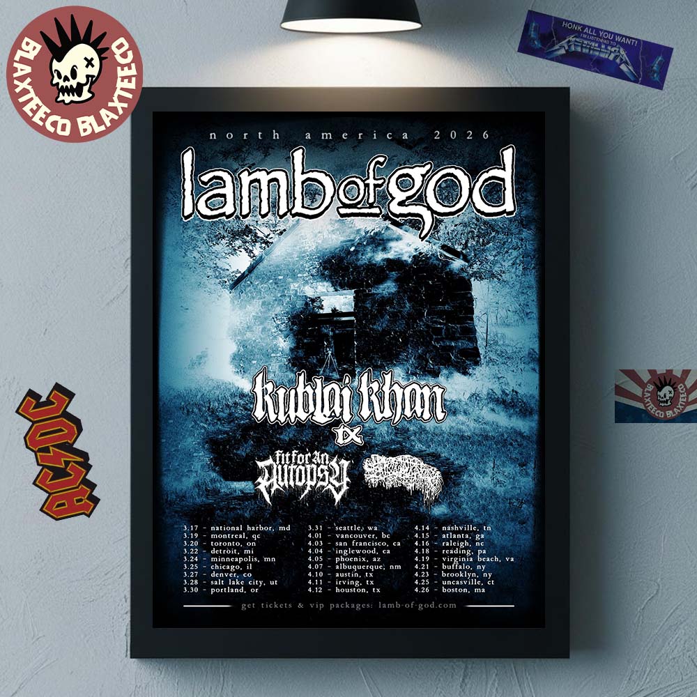 Lamb Of God The Heaviest Tour Of 2026 North America Schedule Dates Home Decor Poster Canvas Lamb Of God The Heaviest Tour Of 2026 North America Schedule Dates Home Decor Poster Canvas