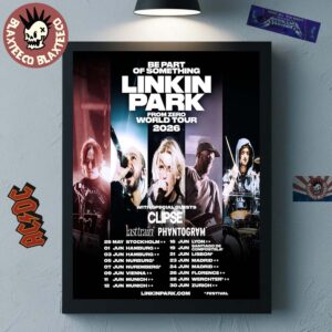 Linkin Park Be Part Of Something From Zero World Tour 2026 Europe Dates Home Decor Poster Canvas