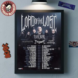 Lord Of The Lost Tovr Noir Tour 2026 Europe Schedule City Dates With Supporters Lineup Poster Canvas