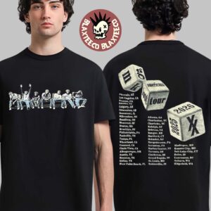 Machine Gun Kelly MGK Lost Americana Tour 2025 2026 Merch The Dice With City List T-Shirt