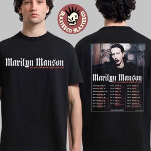Marilyn Manson One Assassination Under God Tour 2026 World Tour Schedule Dates Two Sided T-Shirt