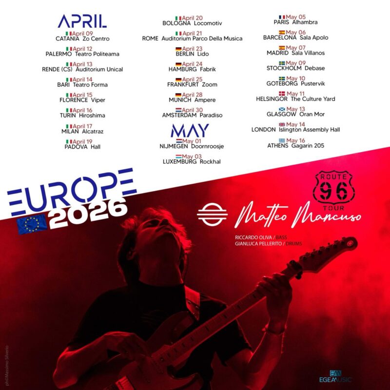 Matteo Mancuso Route 96 Europe 2026 Tour Schedule Dates