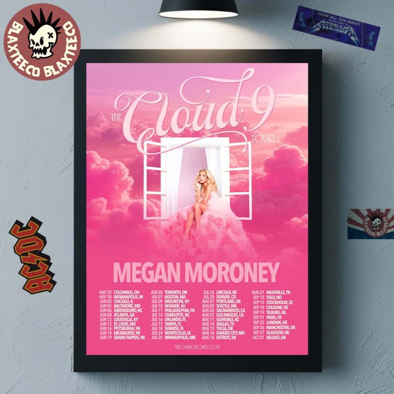 Megan Moroney The Cloud 9 Tour 2026 North America City Dates Home Decor Megan Moroney The Cloud 9 Tour 2026 North America City Dates Home Decor Poster Canvas 768x768 