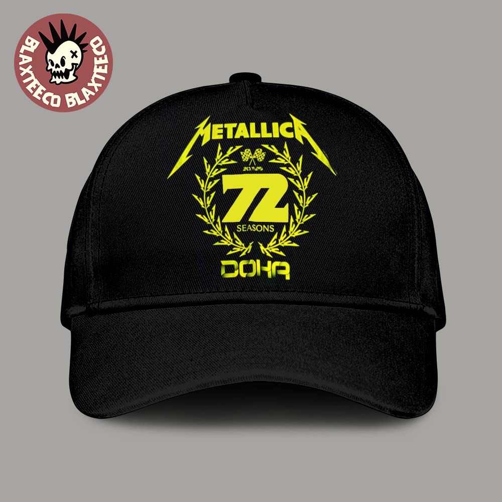 Metallica M72 Doha Qatar 2025 X F1 Qatar Grand Prix On November 30 2025 72 Seasons Logo Classic Cap Hat Snapback