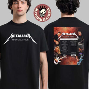 Metallica M72 World Tour Returns In Europe 2026 Schedule Tour Dates Two Sided Unisex T-Shirt