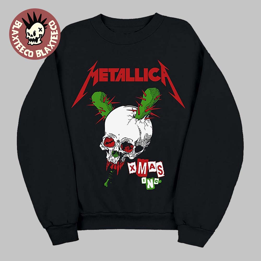 Metallica Xmas Inc Skull Holiday Style Sweatshirt Metallica Xmas Inc Skull Holiday Style Sweatshirt